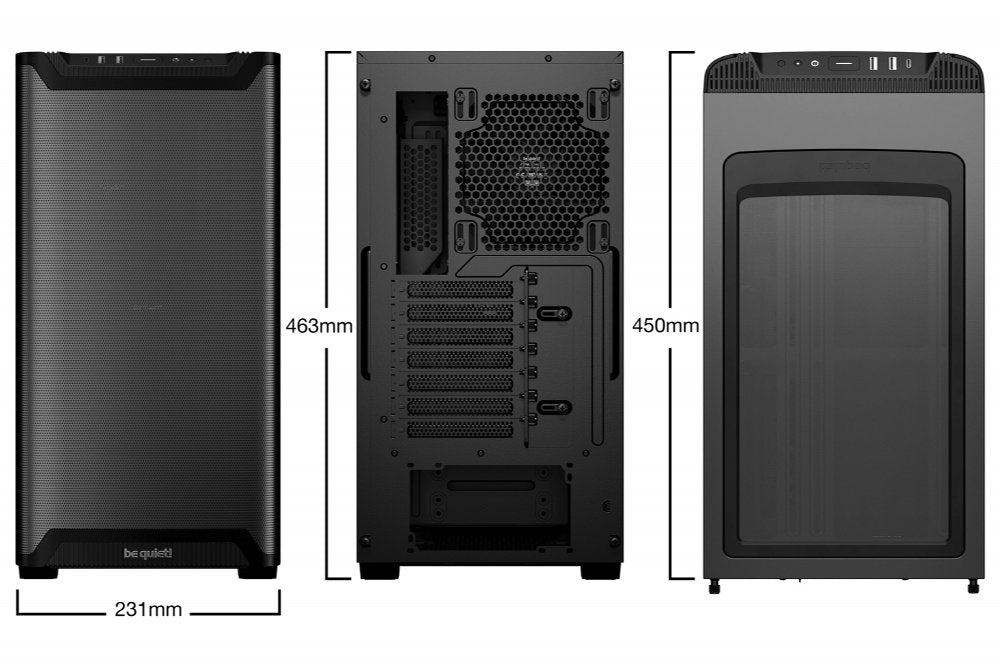 be quiet! PURE BASE 501 Airflow Window | Midi Tower Case | Zwart