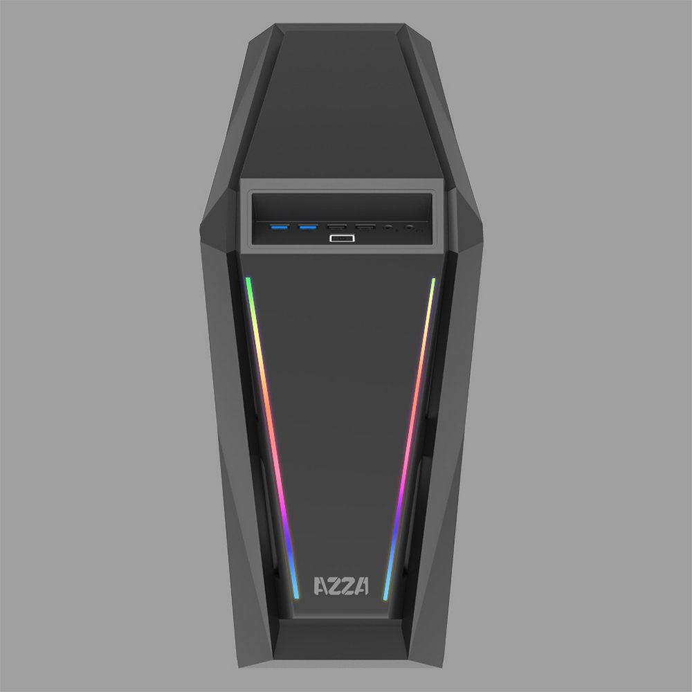 Azza Chroma 410A RGB | Midi Tower Case | Zwart
