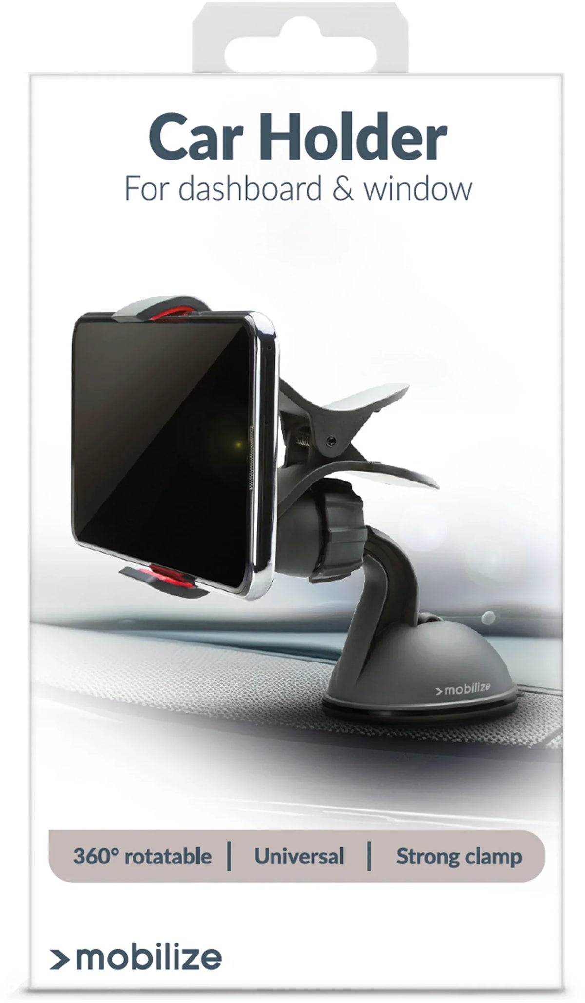 Mobilize Universal Car Holder Window Dashboard Black - Essentify