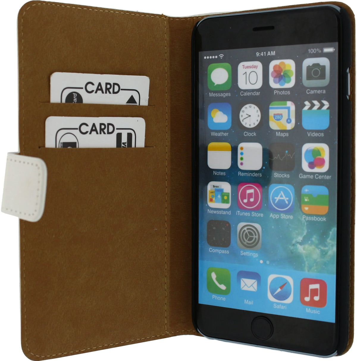 Mobilize Slim Wallet Book Case Apple Iphone 6 Plus/6S Plus White - Essentify