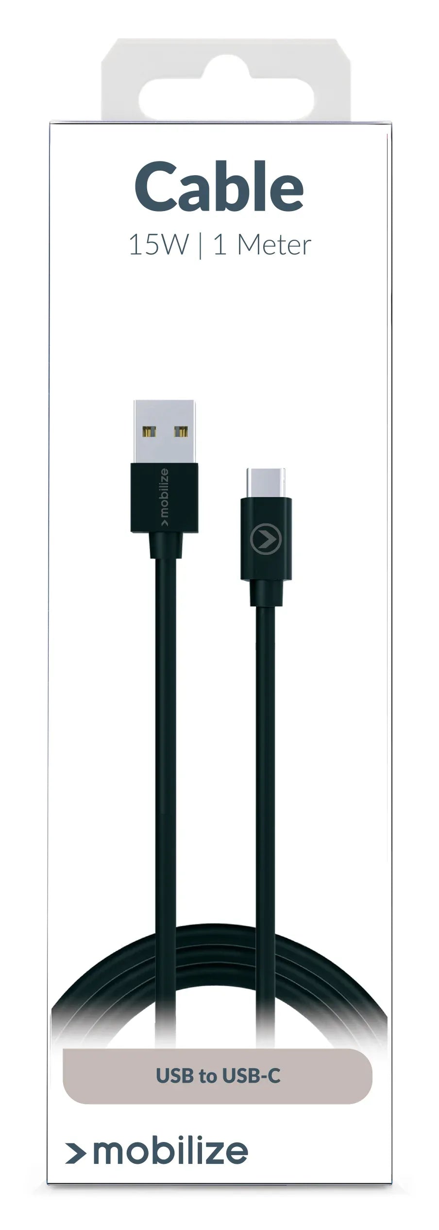 Mobilize Charge/Sync Cable Usb-C 1M. 15W Black - Essentify