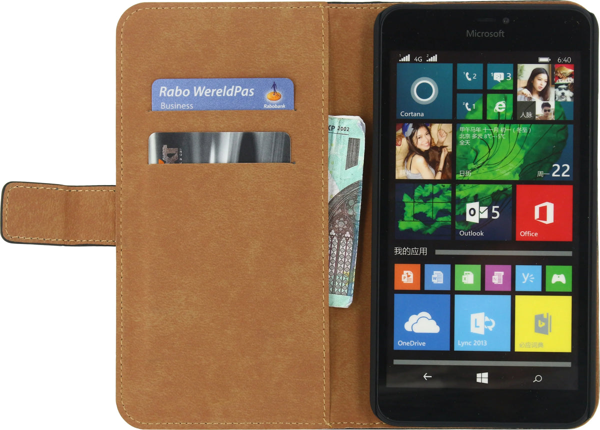 Mobilize Classic Wallet Book Case Microsoft Lumia 640 Xl Black - Essentify