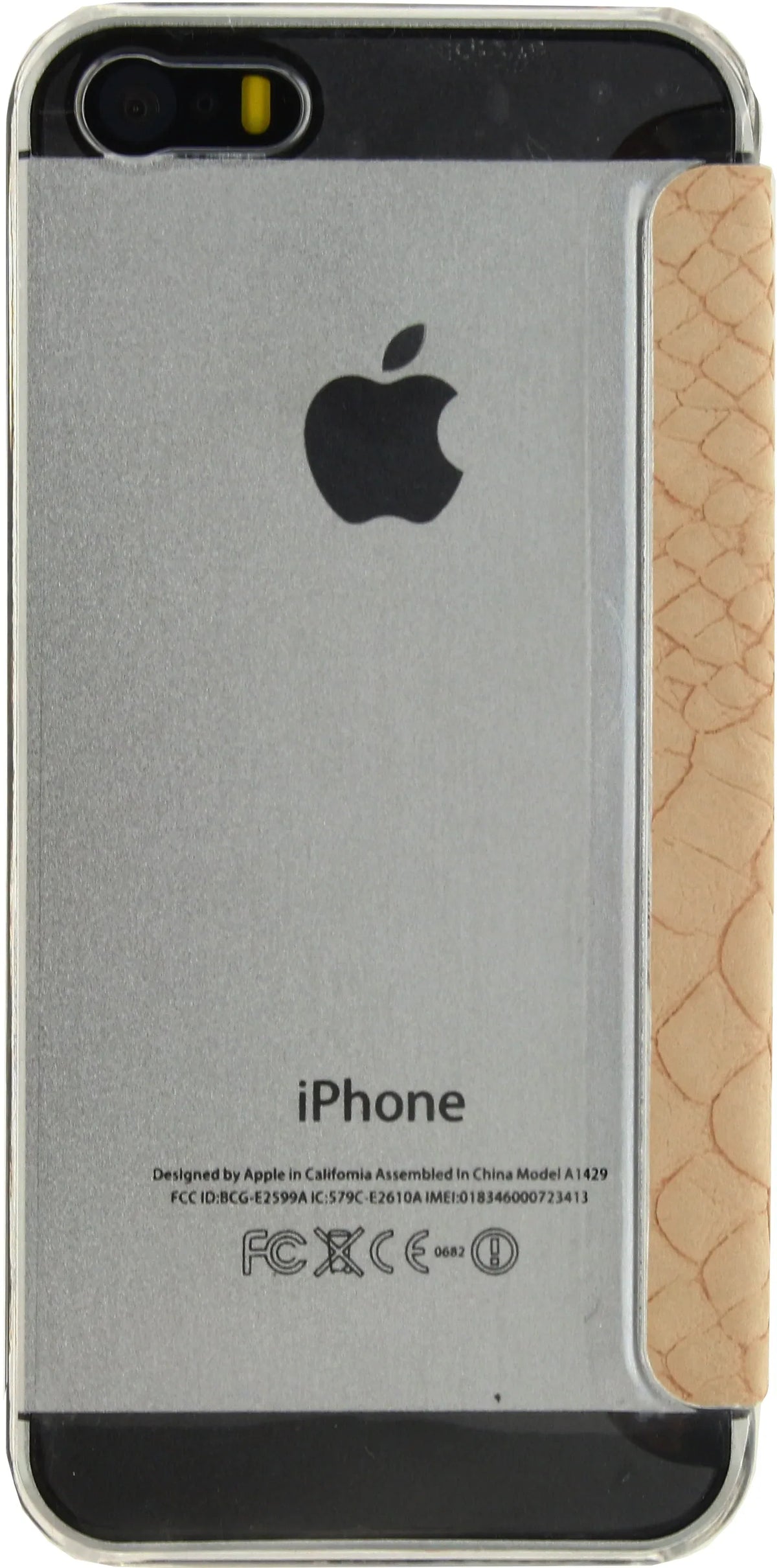 Mobilize Slim Gelly Booklet Apple Iphone 5/5S/Se Soft Snake Creamy Rose - Essentify