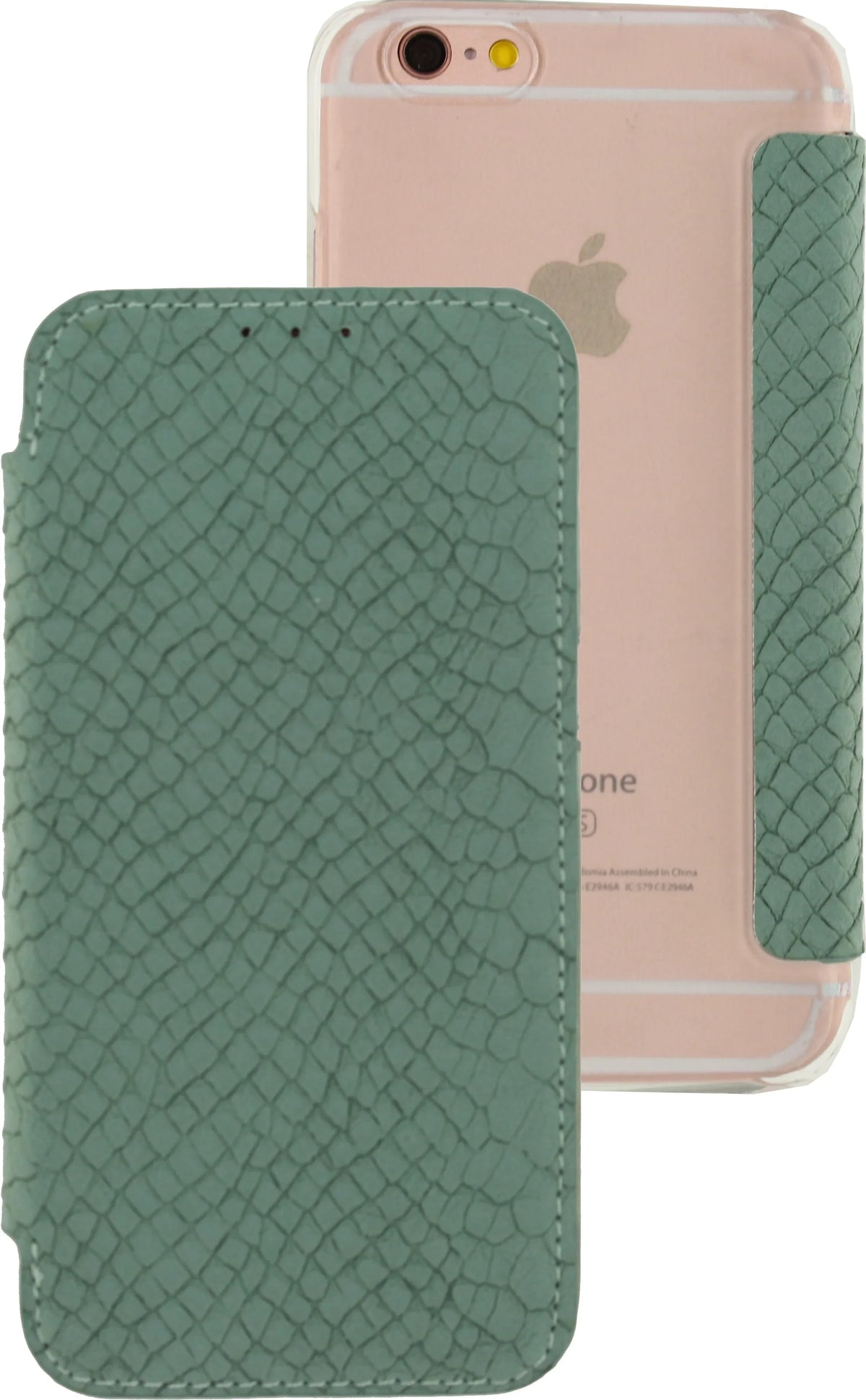 Mobilize Slim Gelly Booklet Apple Iphone 6/6S Soft Snake Wild Moss - Essentify