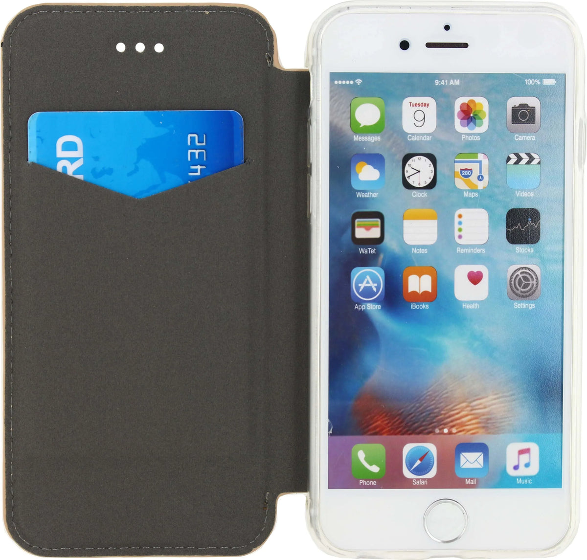 Mobilize Slim Gelly Booklet Apple Iphone 6/6S Soft Snake Creamy Rose - Essentify