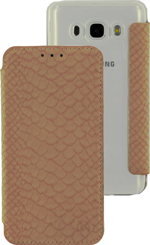 Mobilize Slim Gelly Booklet Samsung Galaxy J5 2016 Soft Snake Creamy Rose - Essentify