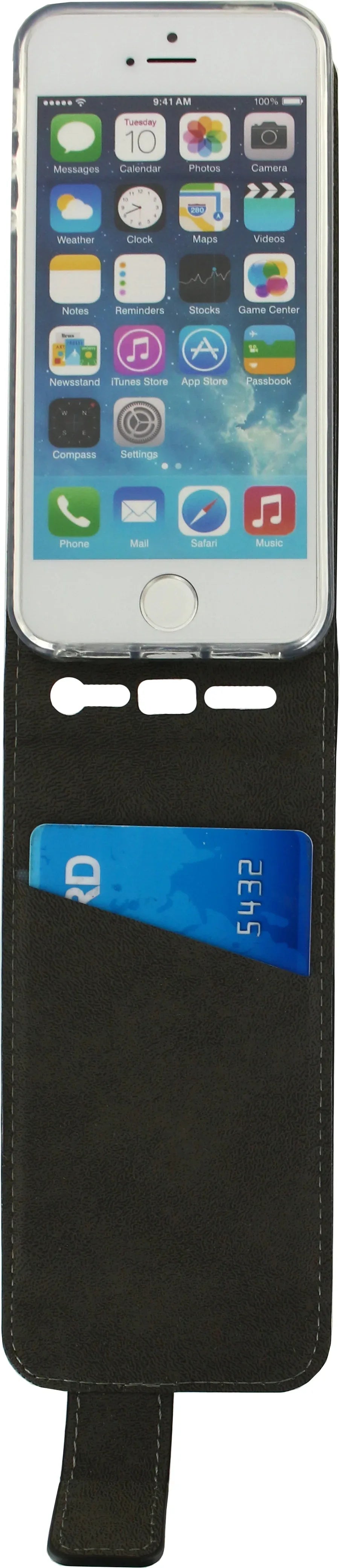 Mobilize Classic Gelly Flip Case Apple Iphone 5/5S/Se Black - Essentify
