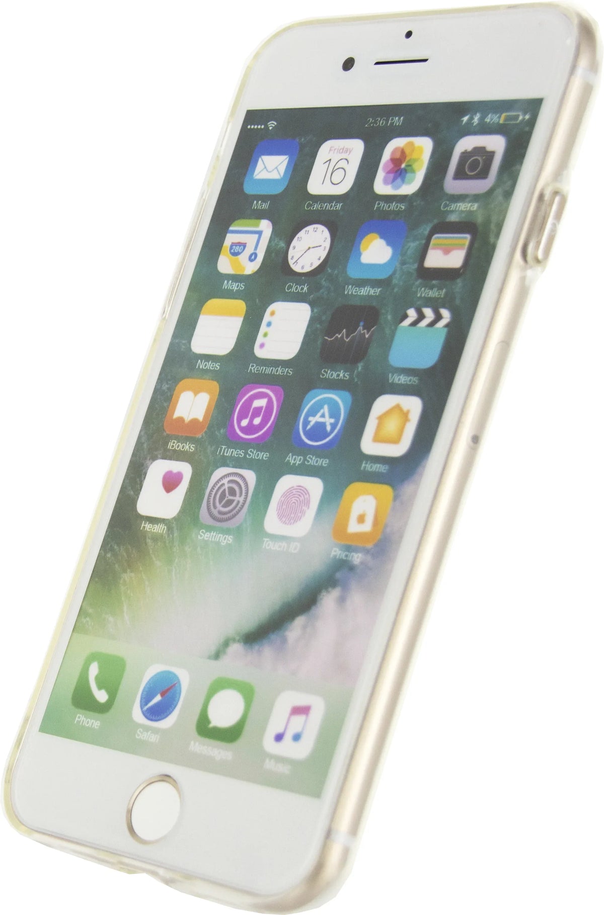 Mobilize Deluxe Gelly Case Apple Iphone 7/8/Se (2020/2022) Clear Gold Button - Essentify