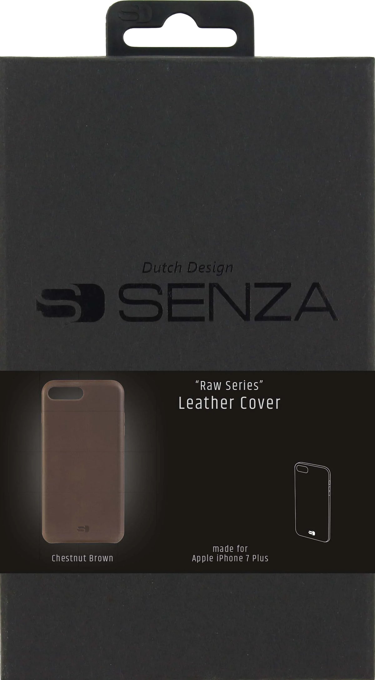 Senza Raw Leather Cover Apple Iphone 7 Plus/8 Plus Chestnut Brown - Essentify