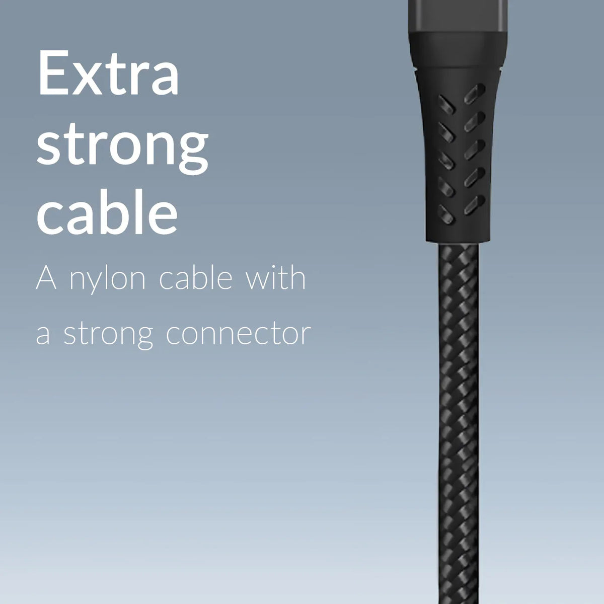 Mobilize Strong Nylon Cable Usb To Apple Mfi Lightning 2M. 12W Black - Essentify