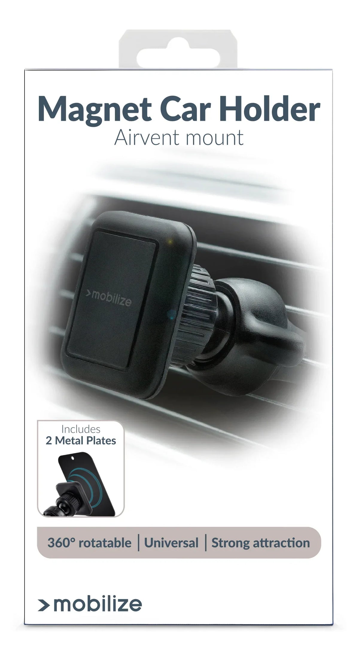 Mobilize Universal Magnet Car Holder Air Vent Black - Essentify