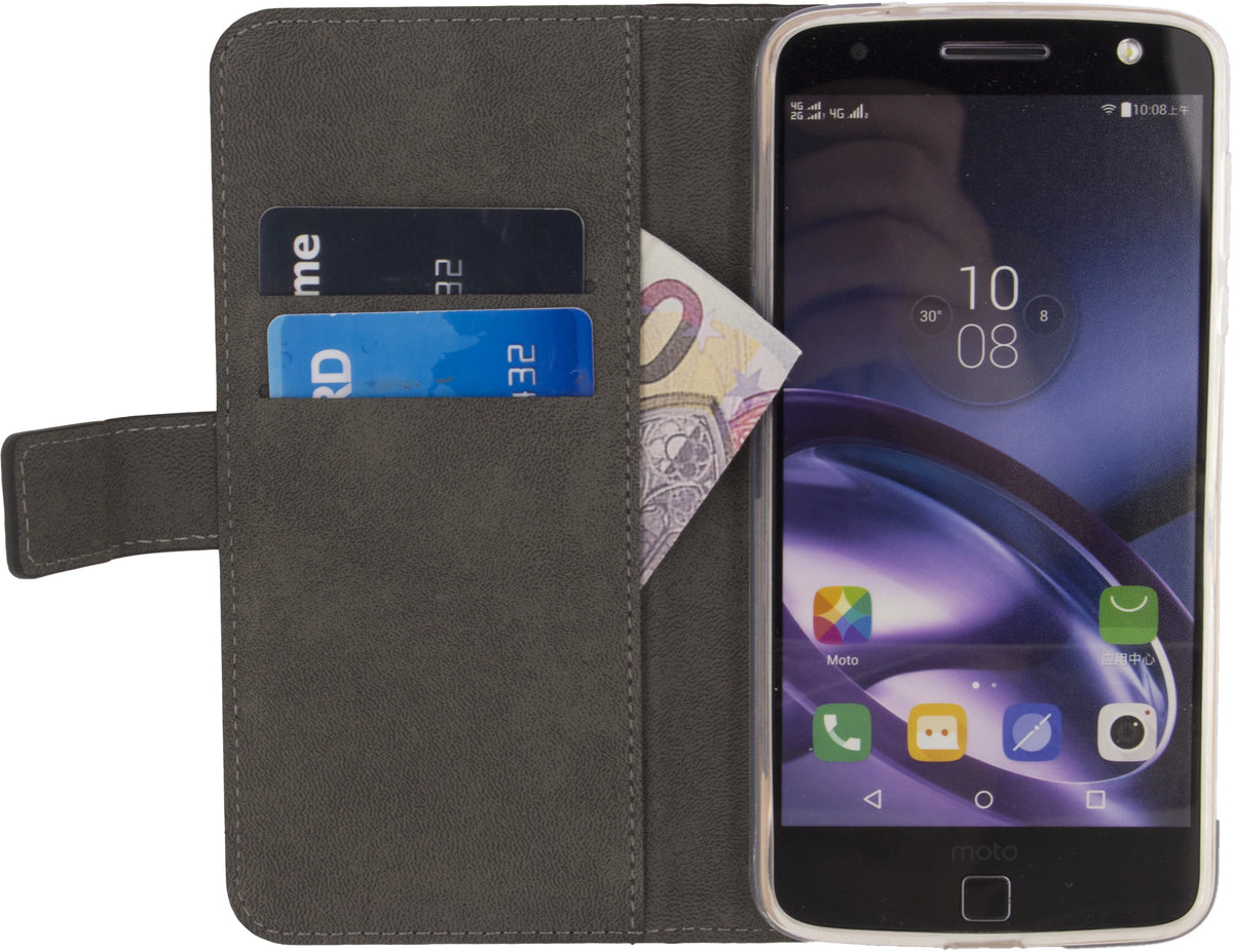 Mobilize Classic Gelly Wallet Book Case Motorola Moto Z2 Force Black - Essentify