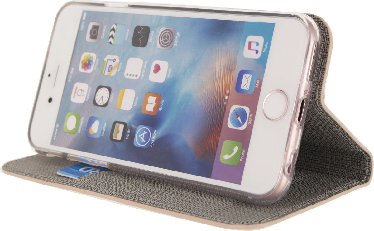 Mobilize Premium Gelly Book Case Apple Iphone 6/6S Alligator Coral Pink - Essentify