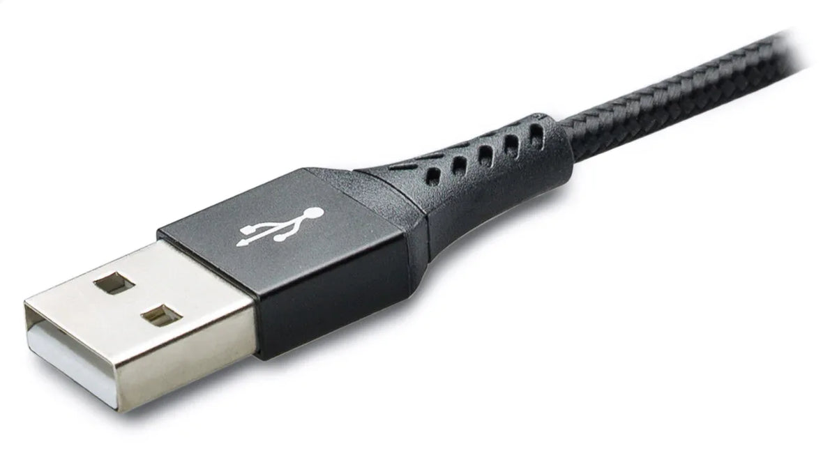 Mobilize Strong Nylon Cable 3In1 Usb To Micro Usb, Usb-C, Apple Mfi Lightning 1.5M Black - Essentify