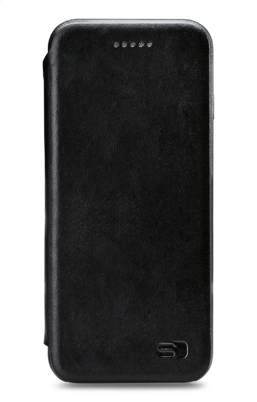 Senza Pure Skinny Leather Wallet Samsung Galaxy S9 Deep Black - Essentify