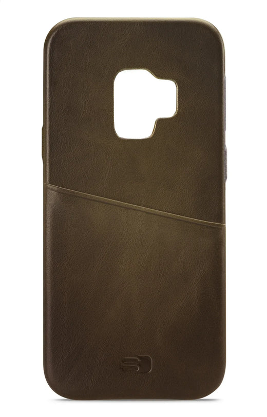 Senza Desire Leather Cover With Card Slot Samsung Galaxy S9 Burned Olive - Essentify