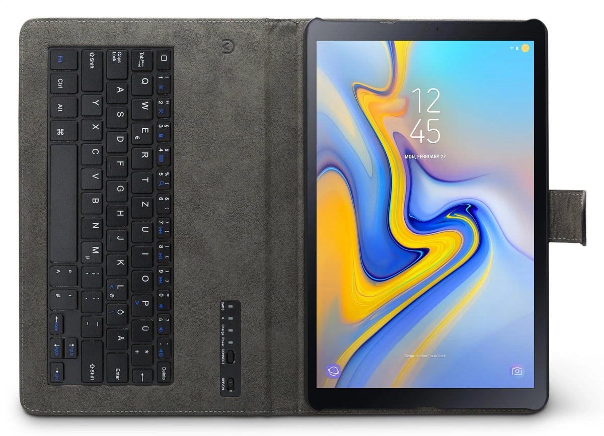 Mobilize Premium Bluetooth Keyboard Case Samsung Galaxy Tab A 10.5 2018 Black Qwertz - Essentify