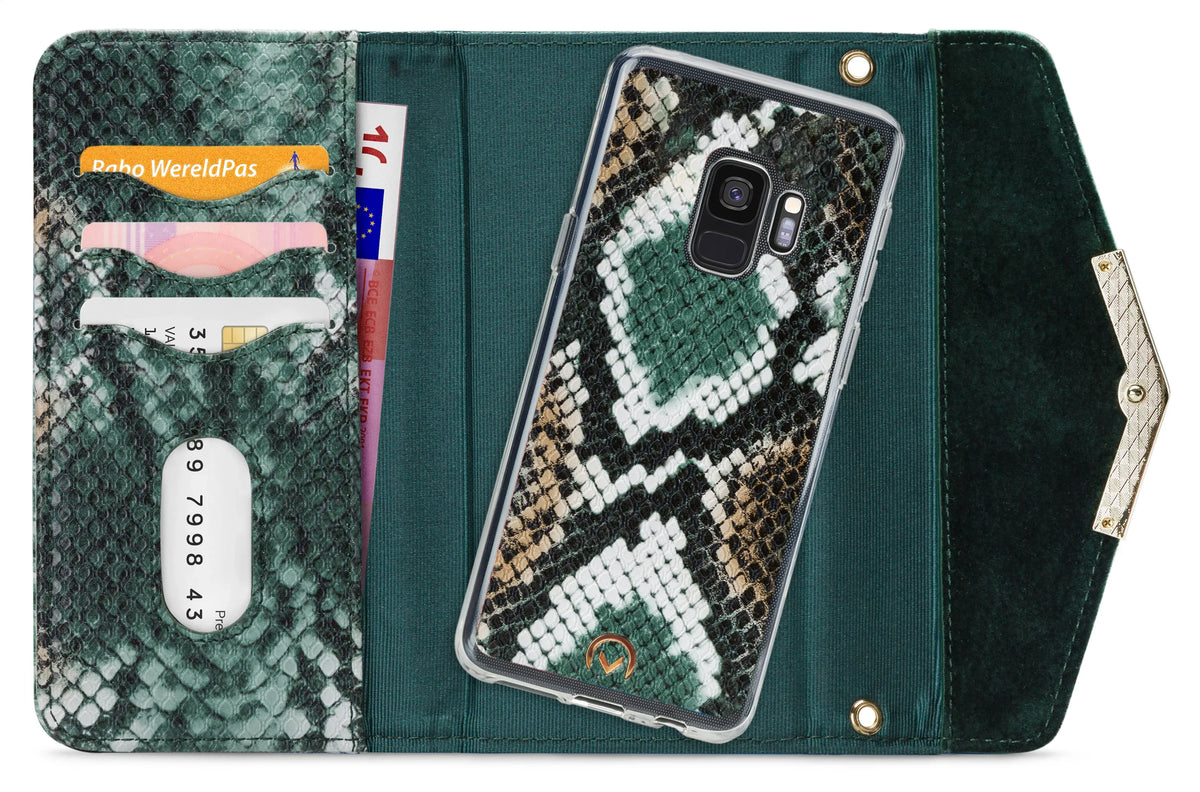 Mobilize 2In1 Gelly Velvet Clutch For Samsung Galaxy S9 Green Snake - Essentify