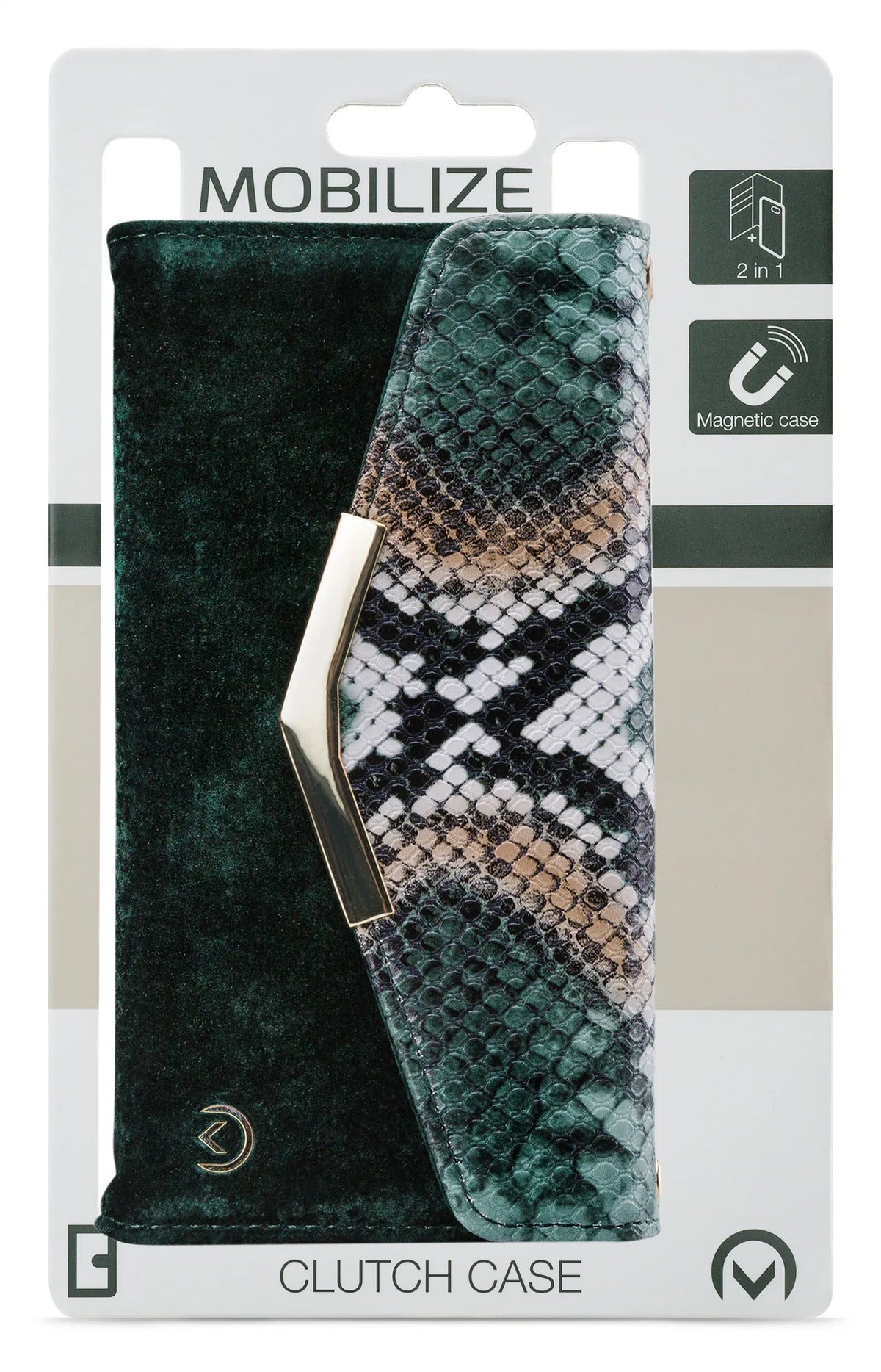 Mobilize 2In1 Gelly Velvet Clutch For Samsung Galaxy S9 Green Snake - Essentify