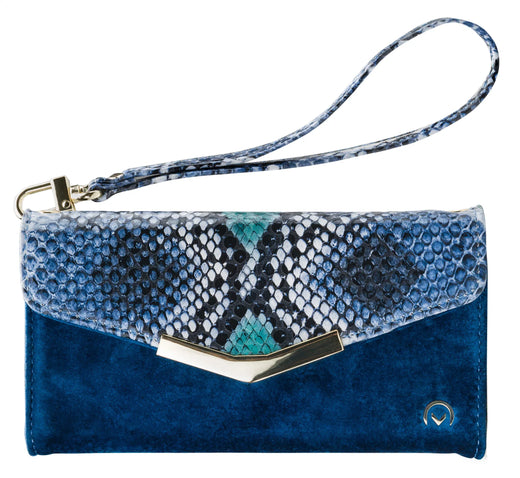 Mobilize 2In1 Gelly Velvet Clutch For Apple Iphone X/Xs Royal Blue Snake - Essentify