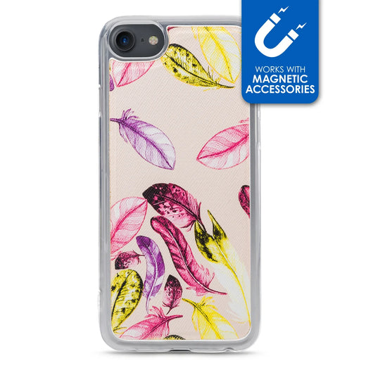 My Style Magneta Case For Apple Iphone 6/6S/7/8/Se (2020/2022) Beige Feathers - Essentify