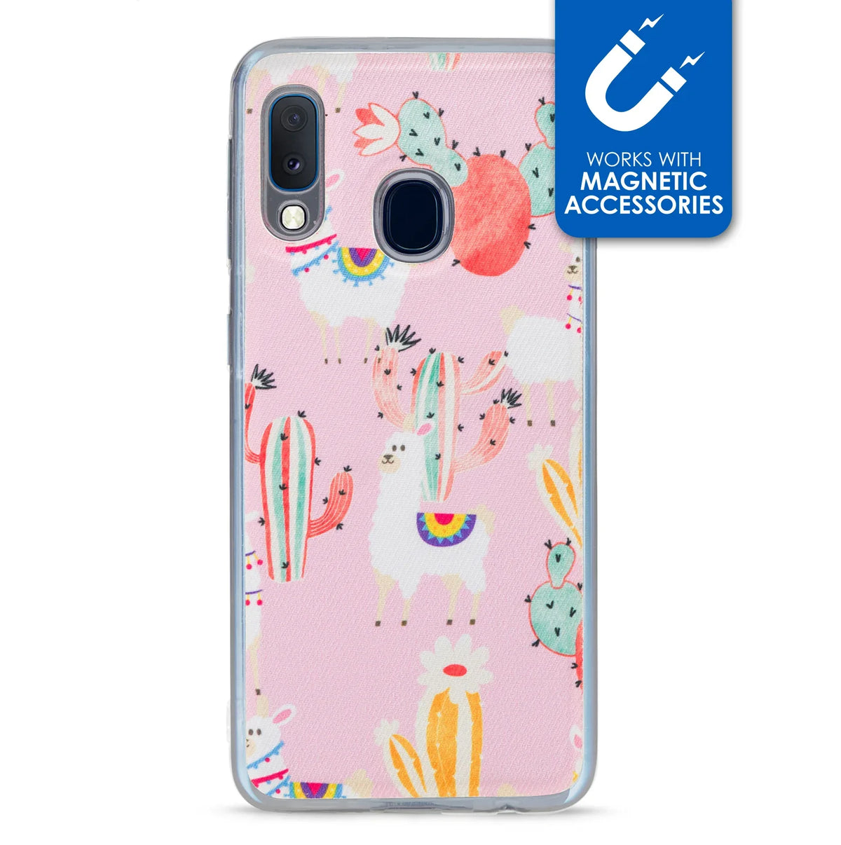 My Style Magneta Case For Samsung Galaxy A20E Pink Alpaca - Essentify