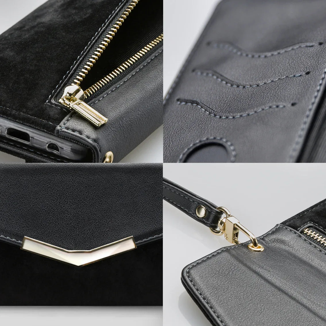 Mobilize 2In1 Gelly Velvet Clutch For Samsung Galaxy A40 Deep Black - Essentify