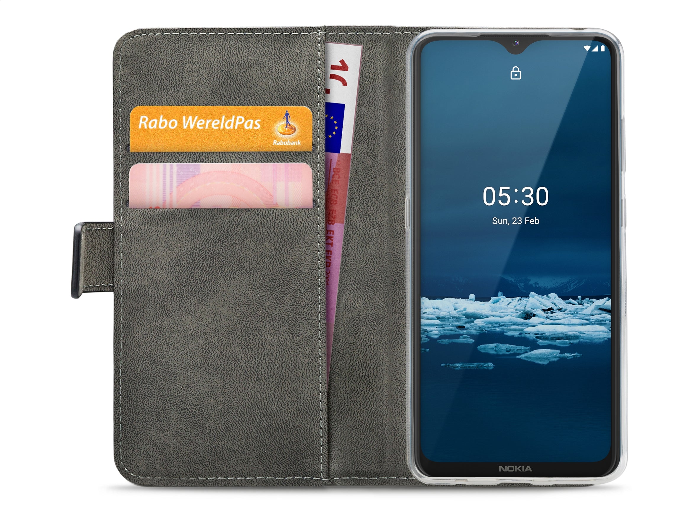 Mobilize Classic Gelly Wallet Book Case Nokia 5.3 Black