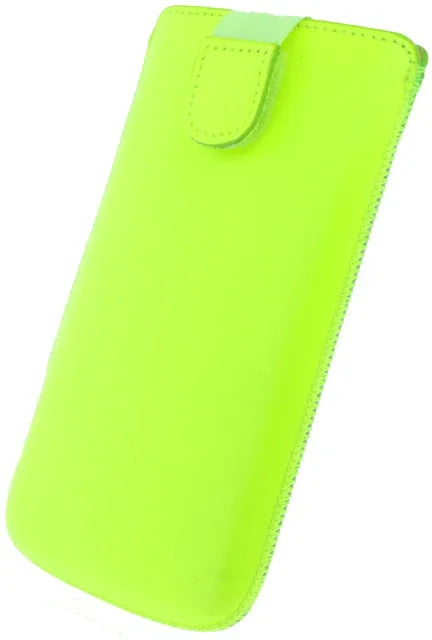 Senza Leather Slide Case Neon Yellow Size Xxl - Essentify