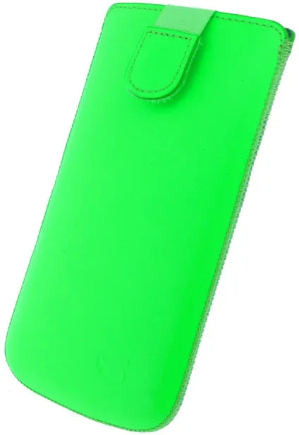 Senza Leather Slide Case Neon Green Size Xxl - Essentify