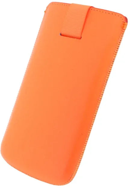 Senza Leather Slide Case Neon Orange Size Xxl - Essentify