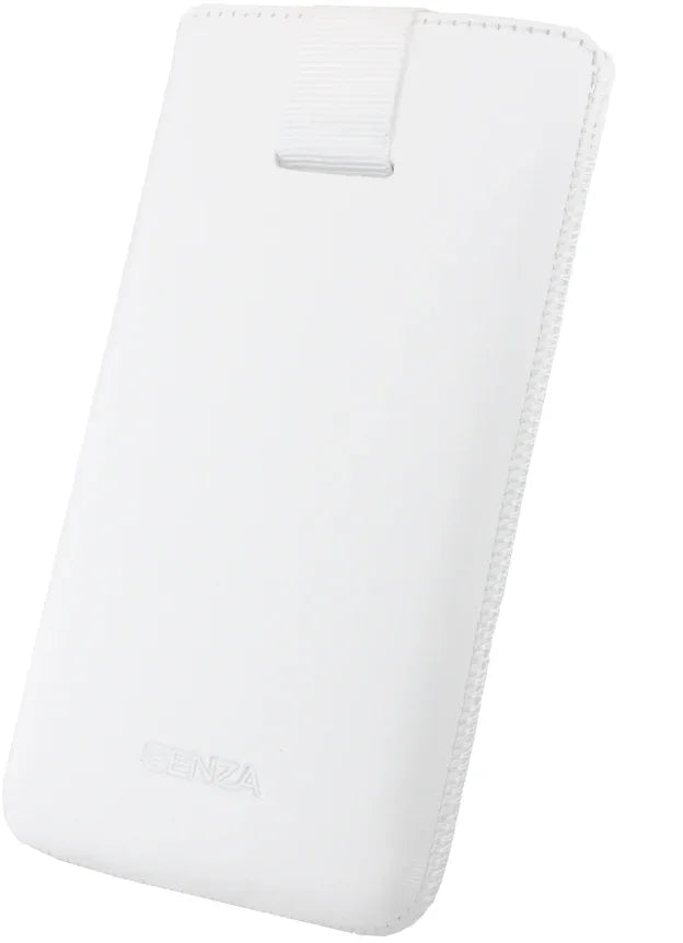 Senza Leather Slide Case White Size L - Essentify