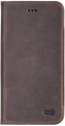 Senza Raw Leather Booklet Apple Iphone 6/6S Walnut Brown - Essentify