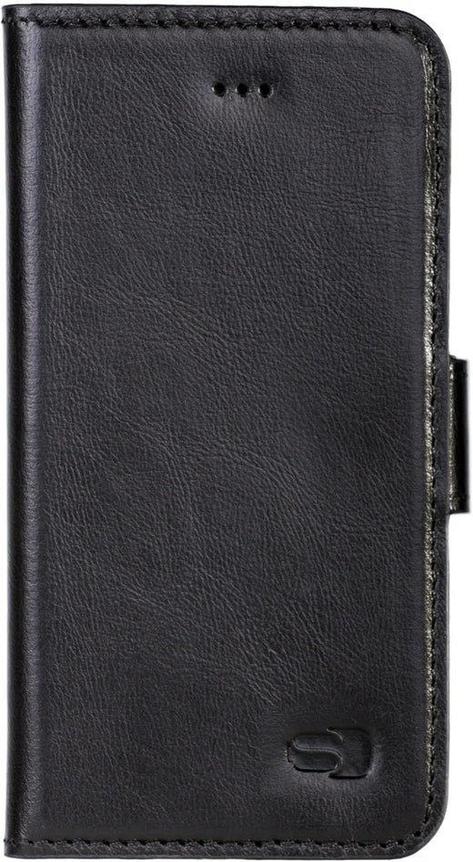 Senza Pure Leather Wallet Apple Iphone 7/8/Se (2020/2022) Deep Black - Essentify