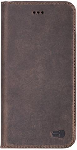 Senza Raw Leather Booklet Apple Iphone 7 Plus/8 Plus Walnut Brown - Essentify