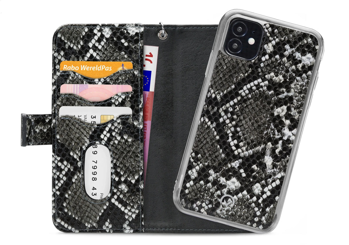 Mobilize 2In1 Magnet Zipper Case Apple Iphone 12 Mini Black/Snake - Essentify