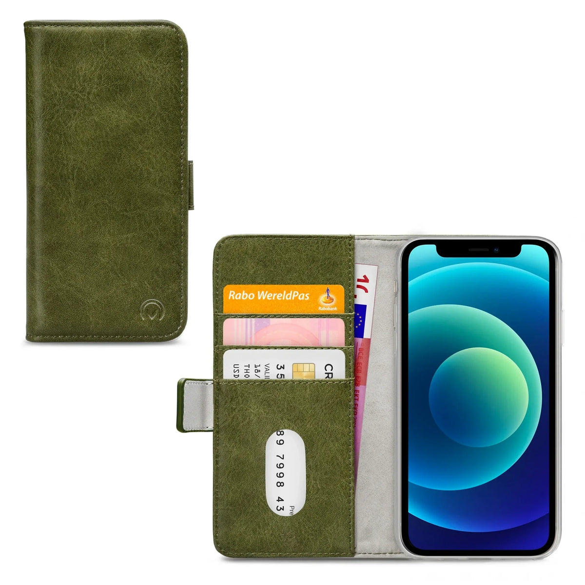 Mobilize Elite Gelly Wallet Book Case Apple Iphone 12 Mini Green - Essentify