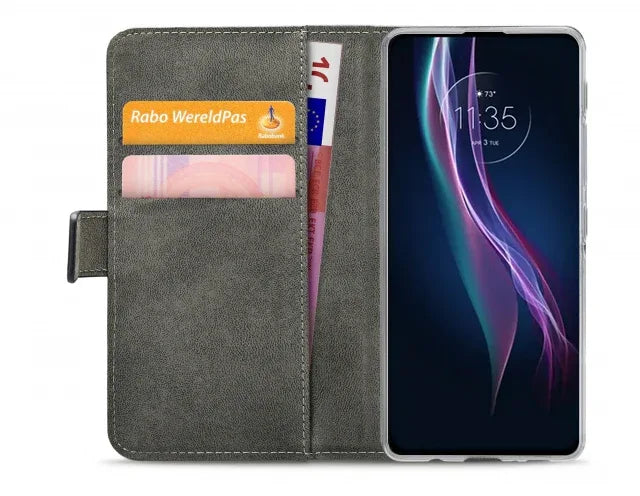 Mobilize Classic Gelly Wallet Book Case Motorola One Fusion+ Black - Essentify