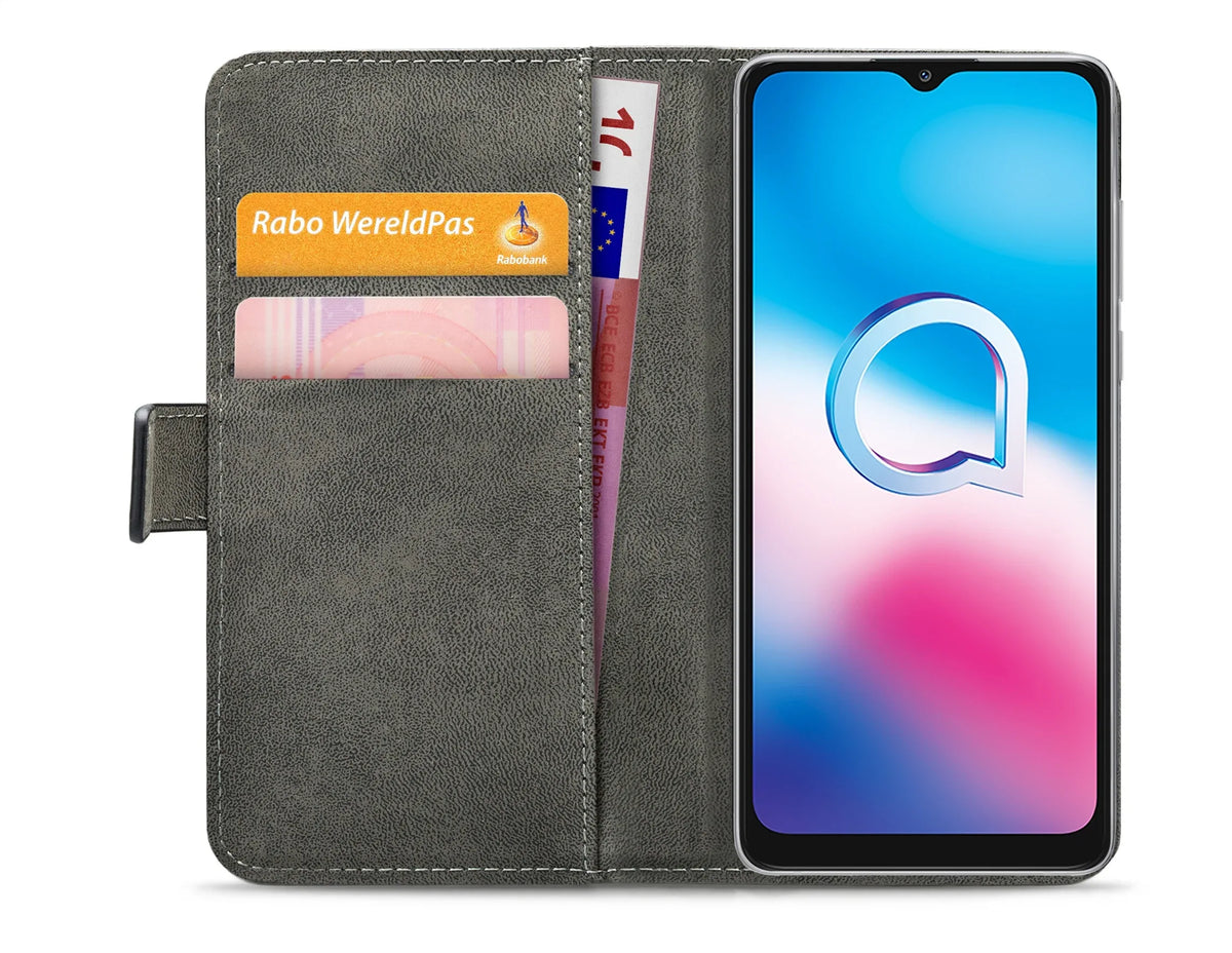 Mobilize Classic Gelly Wallet Book Case Alcatel 3X (2020) Black - Essentify