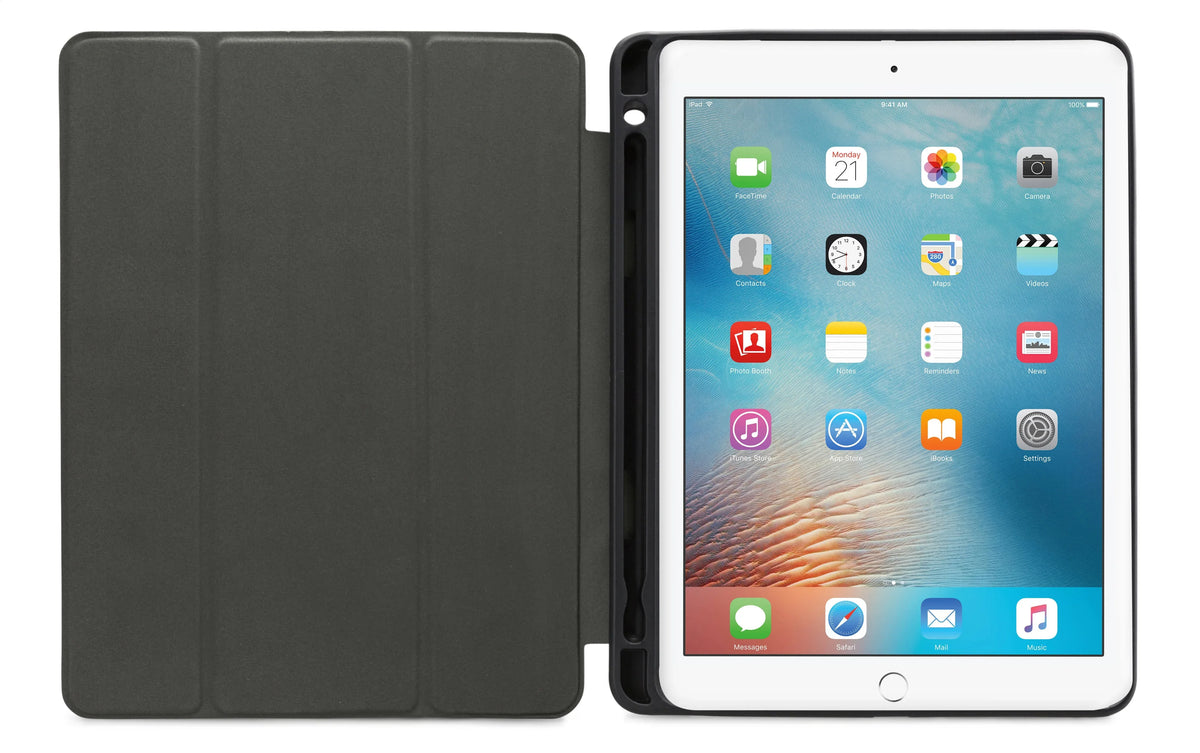 Mobilize Solid Folio Case For Apple Ipad 9.7 2017/2018/Air/Air 2/Pro 9.7 Black - Essentify