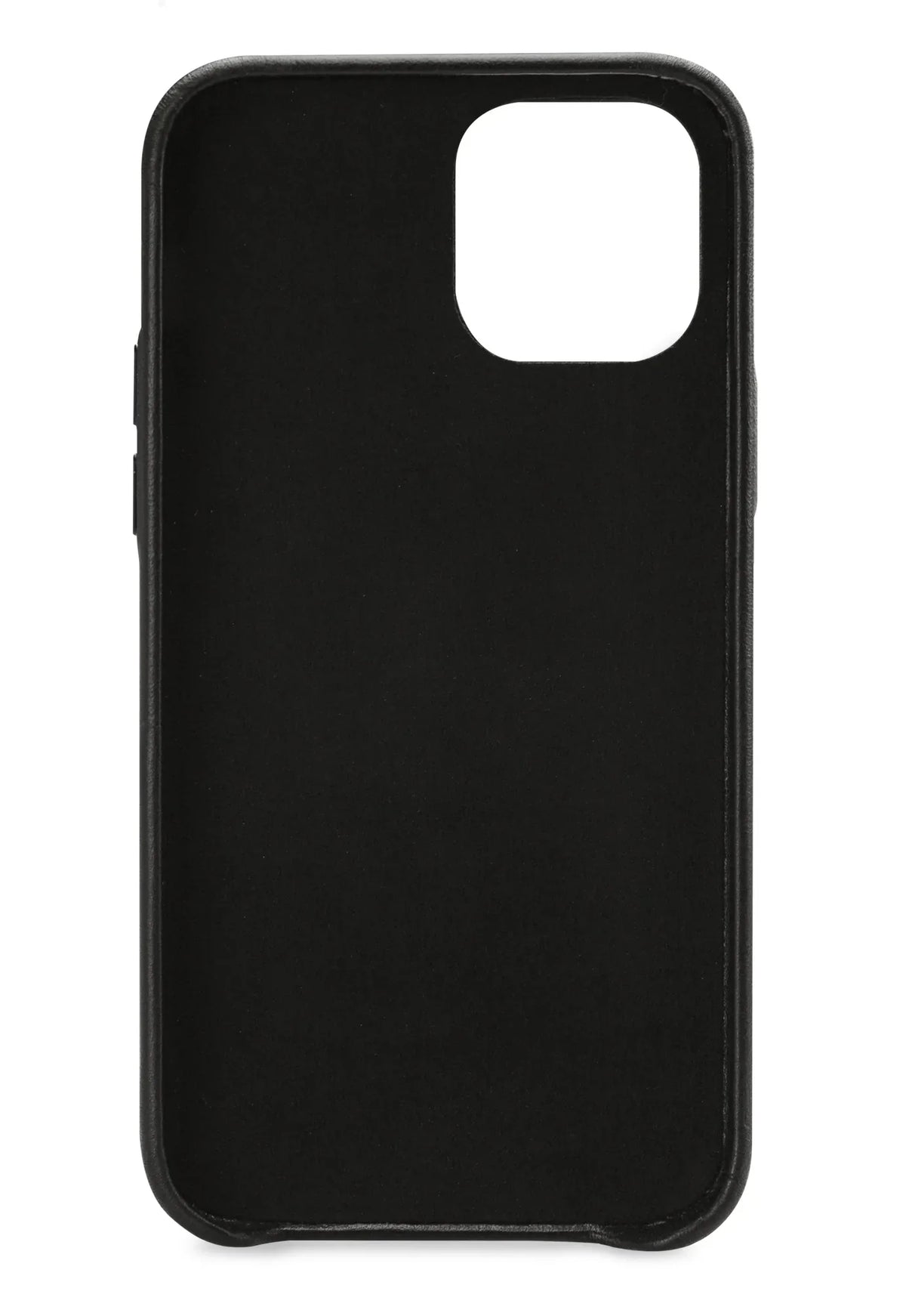 Senza Pure Leather Cover With Card Slot Apple Iphone 12 Mini Deep Black - Essentify