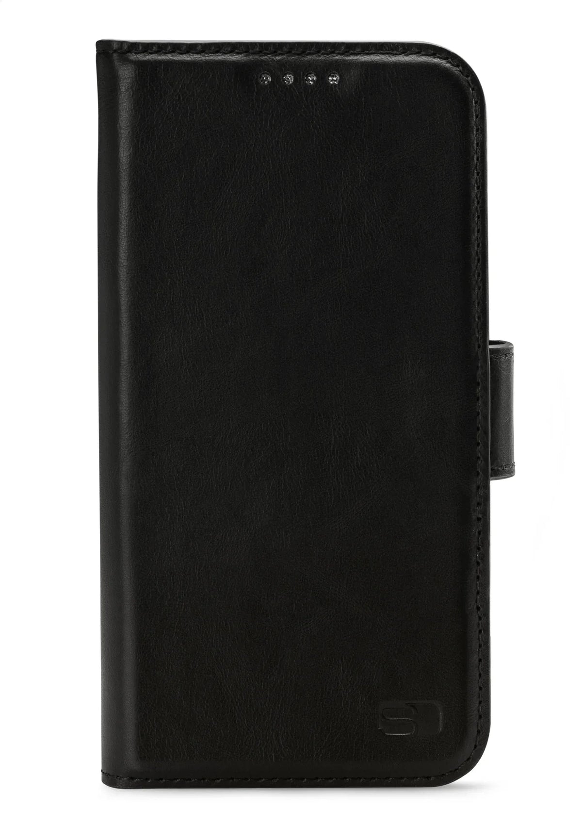 Senza Pure Leather Wallet Apple Iphone 12 Mini Deep Black - Essentify