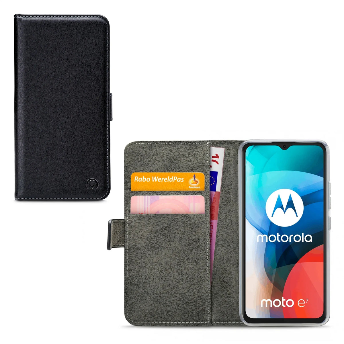 Mobilize Classic Gelly Wallet Book Case Motorola Moto E7 Black - Essentify