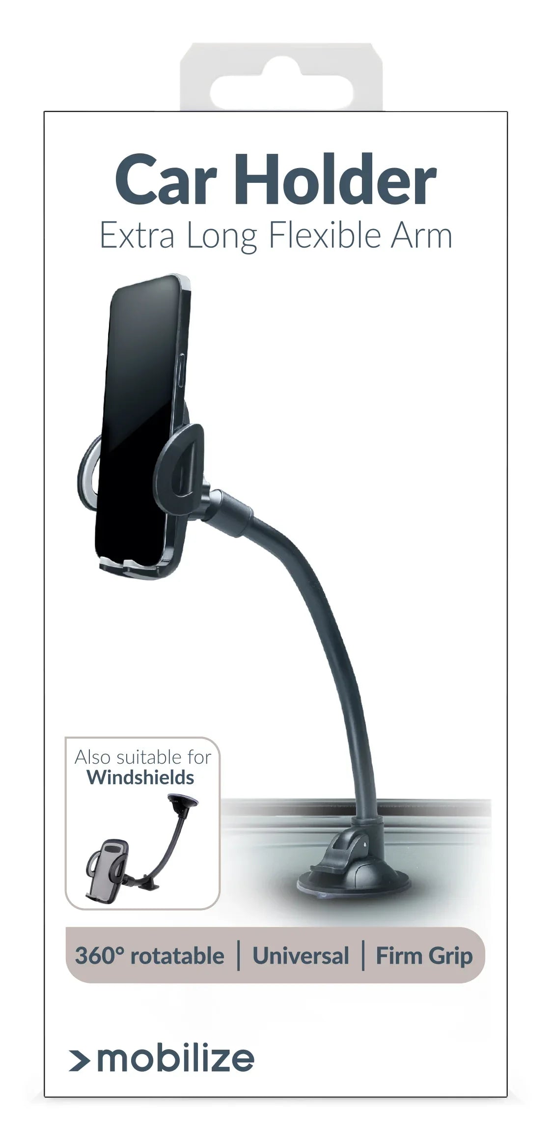 Mobilize Universal Gooseneck Car Holder Black - Essentify