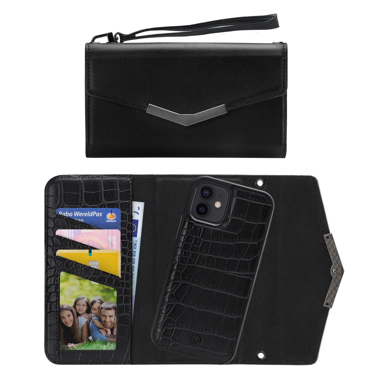 Mobilize 2In1 Elegant Magnet Clutch Apple Iphone 12/12 Pro Black Croco - Essentify