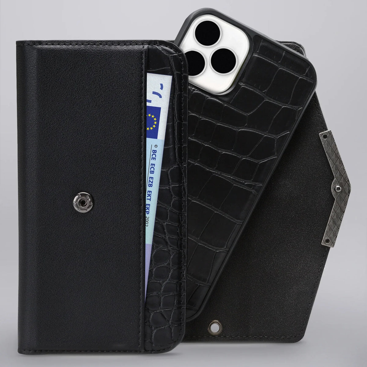 Mobilize 2In1 Elegant Magnet Clutch Apple Iphone 12/12 Pro Black Croco - Essentify