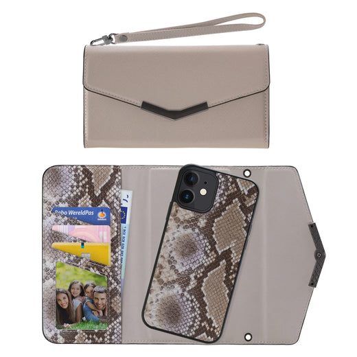 Mobilize 2In1 Elegant Magnet Clutch Apple Iphone 12/12 Pro Beige Snake - Essentify