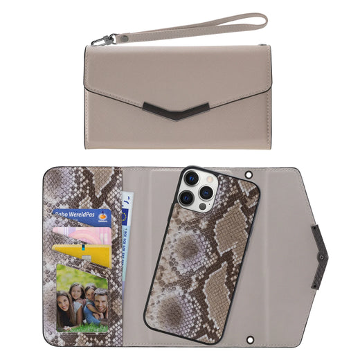 Mobilize 2In1 Elegant Magnet Clutch Apple Iphone 12 Pro Max Beige Snake - Essentify