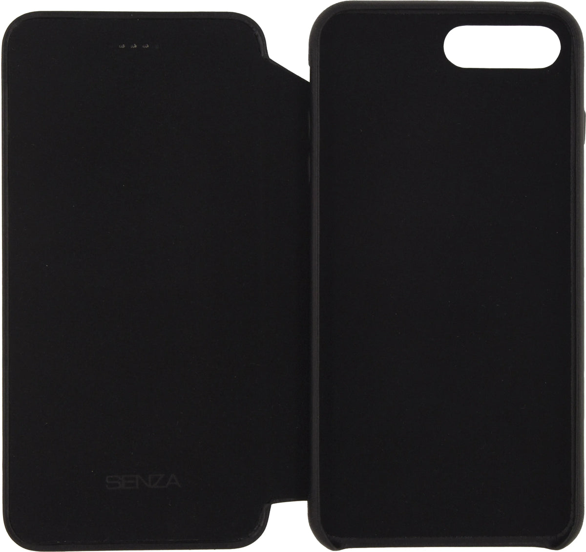 Senza Pure Skinny Leather Wallet Apple Iphone 7 Plus/8 Plus Deep Black - Essentify