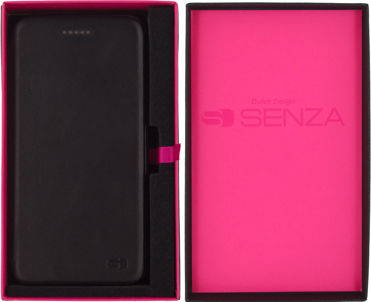 Senza Pure Skinny Leather Wallet Apple Iphone 7 Plus/8 Plus Deep Black - Essentify